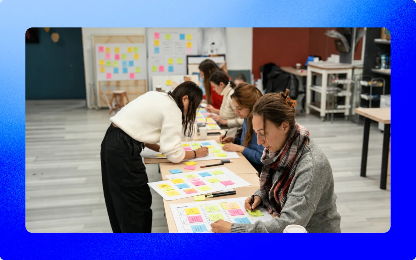 Atelier collaboratif avec une équipe produit